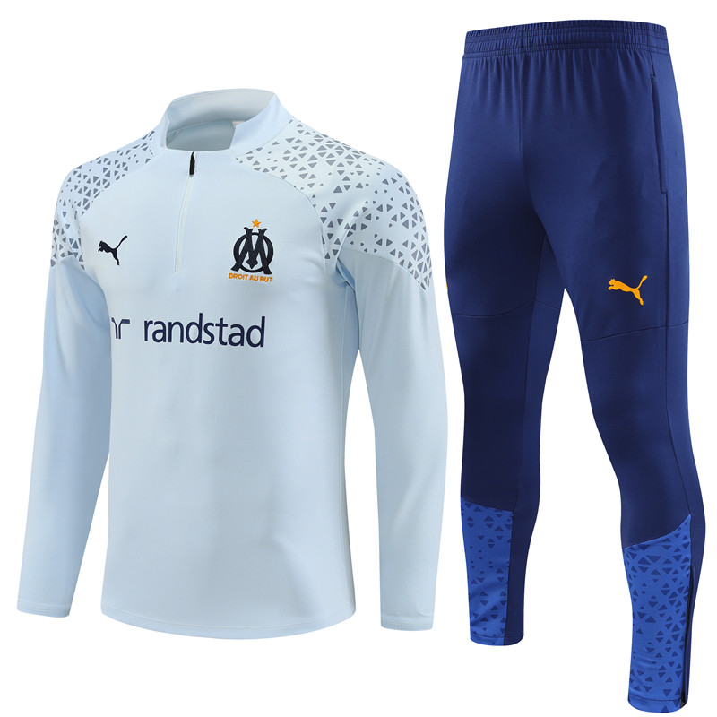 Marseille 23-24 Long Sleeve Training Set -Light Grey